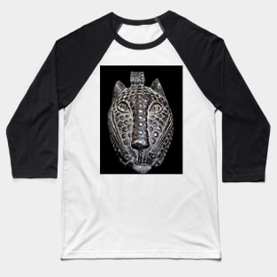 Benin Bronze Leopard Head Mask Baseball T-Shirt